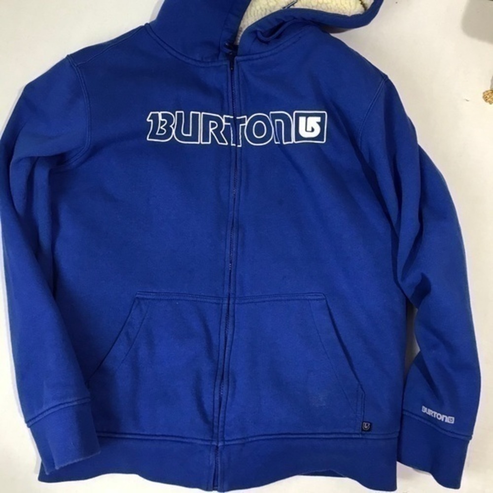 Burton men’s small full zip hoodie with Sherpa